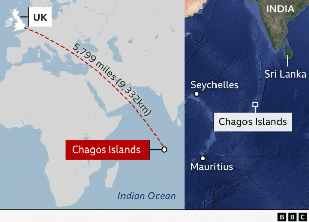 Lage der Chagos Islands wird visualisiert